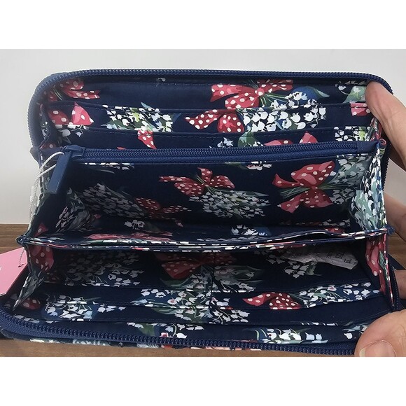 NWT Vera Bradley Rose Toile RFID Accordion Wristlet Wallet Clutch 8"x4" MSRP $70 - Picture 5 of 13